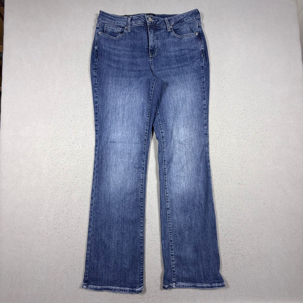 NYDJ Barbara Bootcut Jeans Blue High Rise Stretch Denim Womens Size 10